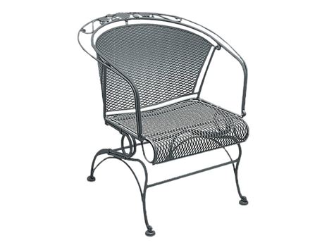 Woodard Briarwood Wrought Iron Coil Spring Barrel Chair Luxury Patio