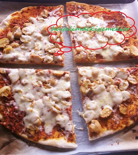 Kıymalı Mantarlı Pizza Tarifi Resimli Yemek Tarifleri Hayalimdeki Yemekler
