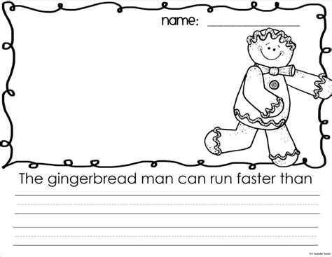10 Gingerbread Man Writing Activities A Teachable Teacher