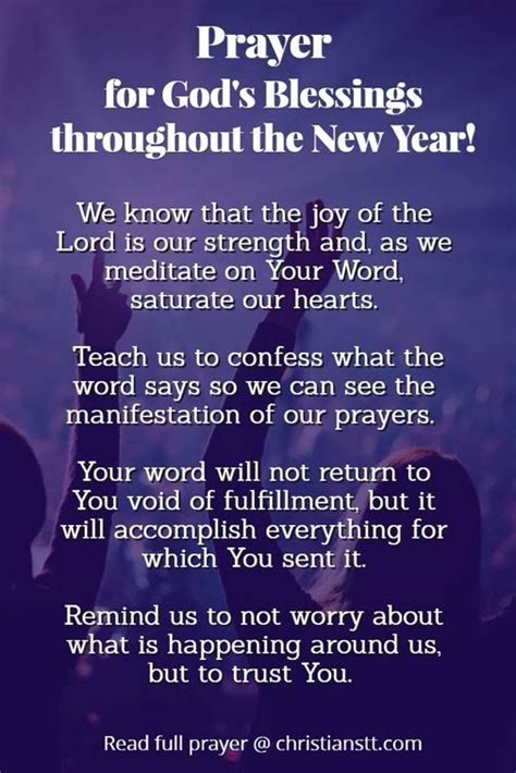 Prayer For Blessings And Guidance In 2024 Christianstt New Years