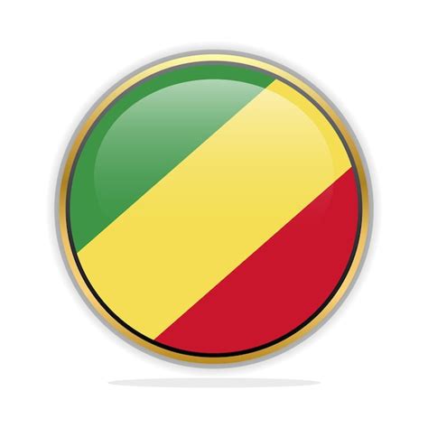 Premium Vector Button Flag Design Template Republic Of Congo