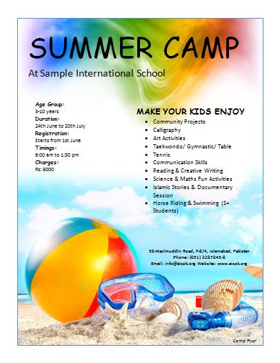 20 Awesome Camp Flyer Templates My Word Templates