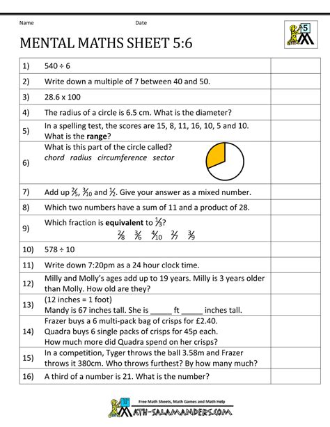 Worksheets Year 6 Maths Best Worksheet Year 6 Maths Homework Sheets
