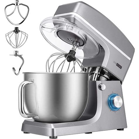 vivohome 7 5 qt 6 speed silver tilt head electric stand mixer with ac melodious store