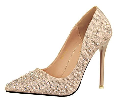 Sandali tacco basso eleganti comodi ciabatte pelle. Minetom Donna Pointed Toe Scarpe Strass Stiletto Shoes ...