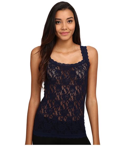 Hanky Panky Signature Lace Unlined Cami In Blue Navy Lyst