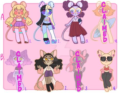 Cat And Mouse Adoptables Sale By Button Hole On Deviantart