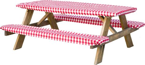 Houseables Picnic Table And Benches Cover Fitted Tablecloth