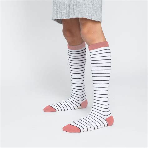 Mingo Knee Socks Stripes Raspberry Voor Kinderen