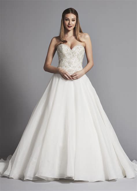 Strapless Sweetheart Ball Gown Wedding Dress With Beaded And