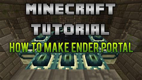 How To Make A Ender Portal In Minecraft Pe Creative