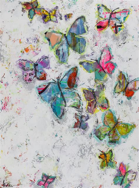Butterfly Canvas Painting Abstract Art Canvas Print Becoming Free