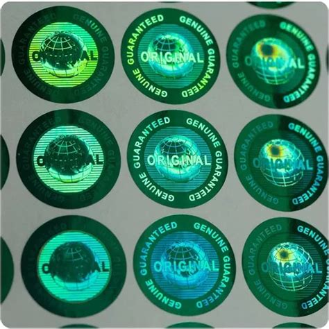100 Etiquetas Holograma Stickers Seguridad Texto Original Meses Sin