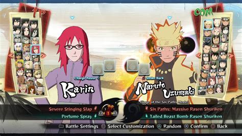 Characters Select Screen Naruto Shippuden Ultimate Ninja