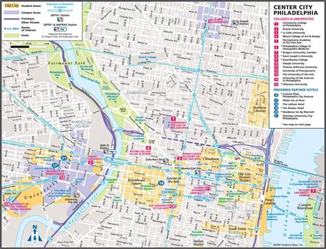 Stadtplan Von Philadelphia Detaillierte Gedruckte Karten Von