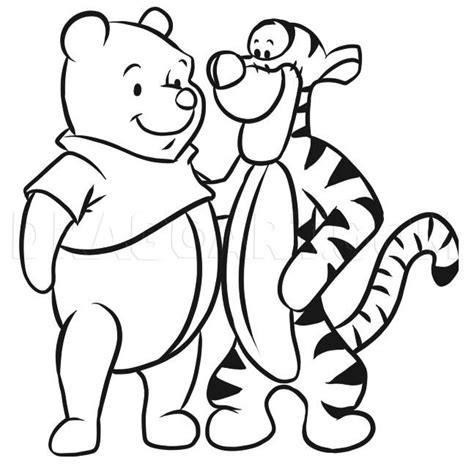 How To Draw Tigger And Pooh Step By Step Drawing Guide By Dawn Disney