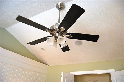 How to spray paint ceiling fan blades Home by Heidi | Black ceiling fan, Ceiling fan, Ceiling ...