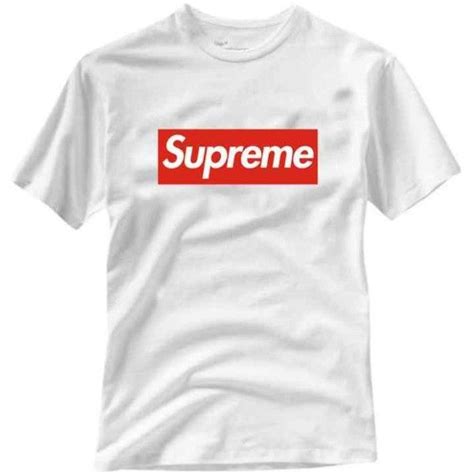 Supreme T Shirt Logo White Liked On Polyvore Featuring Tops T Shirts