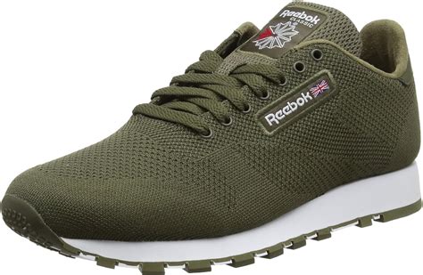 Buy Reebok Mens Classic Leather Ultk Trainers Green Army Greenwhite