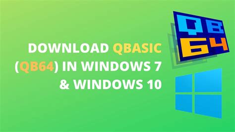Offered for the 1st time ever; Download Qbasic (QB64) Free For Windows 7 & 10(32&64 Bit ...