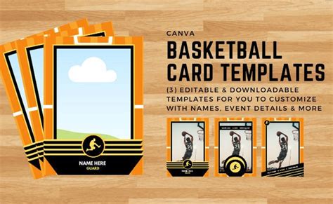 Basketball Card Template For Youth Sports Completely Etsy