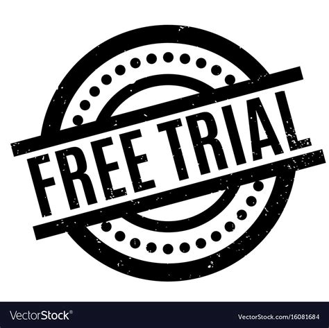 Free Trial Rubber Stamp Royalty Free Vector Image