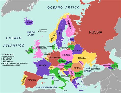 Mapa De Europa Con Nombres Y Capitales