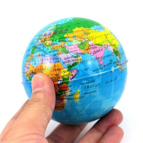 75cm Foam Rubber Balls World Map Foam Earth Globe Hand Wrist Exercise