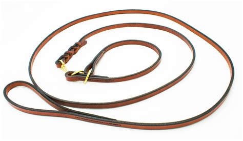English Bridle Leather Braided Snap Lead Pro Mohs Pet Products