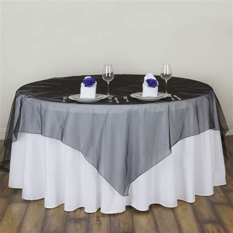 10 Sheer Organza 72x72 Square Table Overlays Toppers Wedding Party