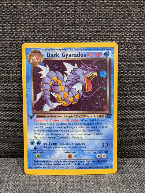 Holo 882 Dark Gyarados 1st Edition Team Rocket Set Etsy