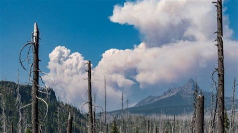 Smoke From The Whitewater Fire Forms A Plume Near Three Fingered Jack On August USDA