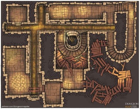 Battlemap Sewer Dungeon Fantasymaps Dungeon Maps Fantasy Map Tabletop Rpg Maps