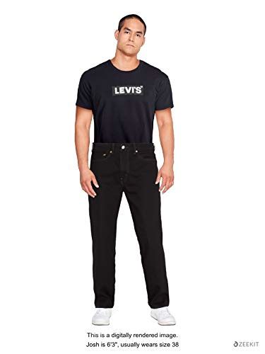 Levis Mens Big And Tall 550 Relaxed Fit Jean Black 54w X 30l