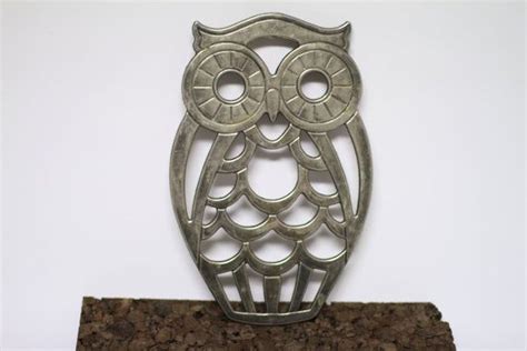 Vintage Owl Hot Plate Trivet Etsy Vintage Owl Owl Owl Collection