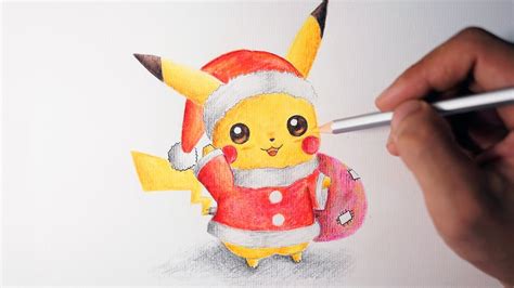 How To Draw Pikachu Merry Christmas Cute Version