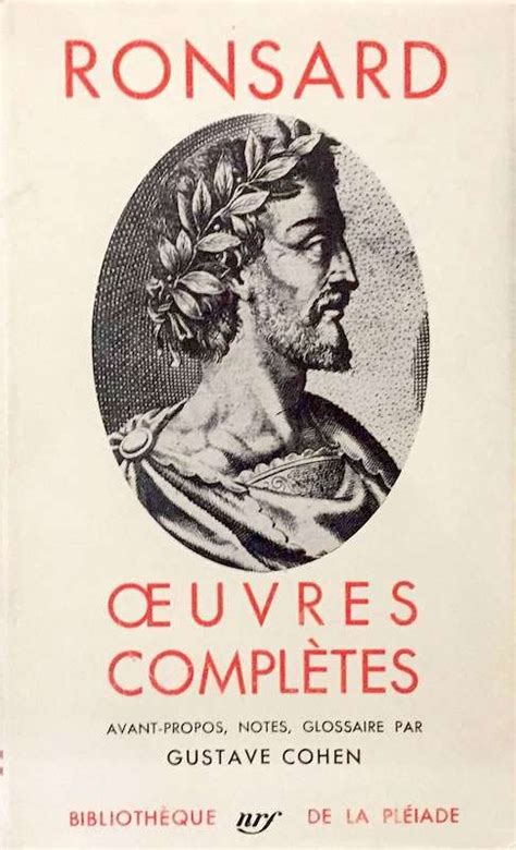 Pierre De Ronsard Oeuvres Complètes La Pléiade Paris 1950 2 Vols