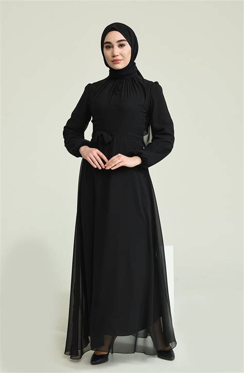 black hijab evening dress 5674 09 sefamerve