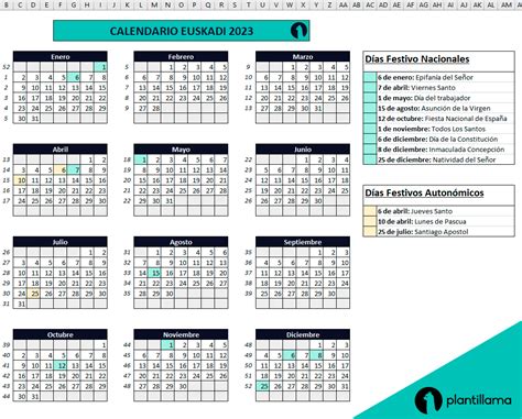 Calendario Laboral Euskadi 2024 En Excel Descargar Gratis