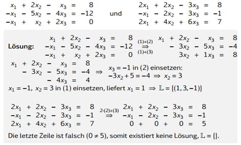 Lineare Gleichungssysteme Gauss Verfahren Dabei Werden Zum Lösen