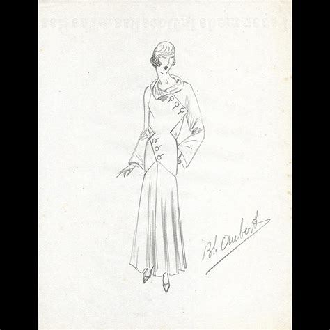 Vionnet Dessin Dune Robe Par Blanche Aubert Circa 1930 Diktats