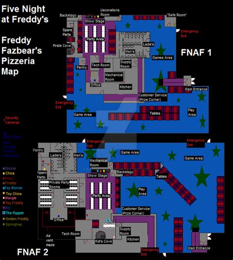Freddy Fazbear Pizza Plex Map
