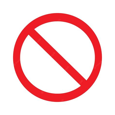 Premium Vector No Allowed Sign Prohibition Sign On White Background