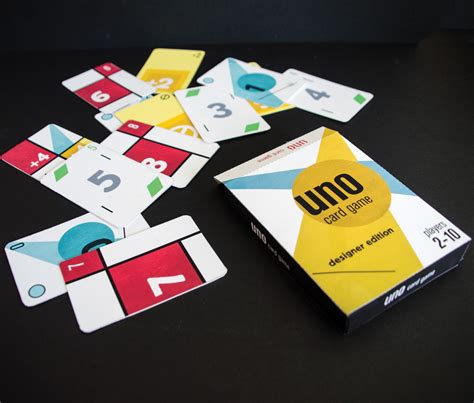 Players take turns matching a card in their hand with the current card shown on top of the deck either by color or number. Uno Designer Edition (Student Project) on Packaging of the ...