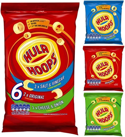 Hula Hoops Multipack Crunchy Potato Rings Flavoured Potato Snack