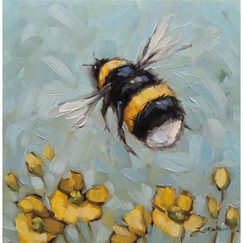 Bumblebee Painting Reserved For Tish By LaveryART On Etsy Whimsical Art Bee Painting Art