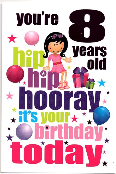 Free Printable 8 Year Old Birthday Cards