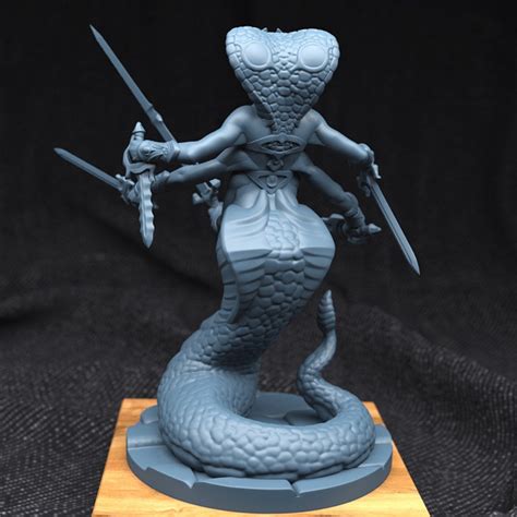 Naga Queen Miniature By Creature Armory Dungeons And Dragons Etsy