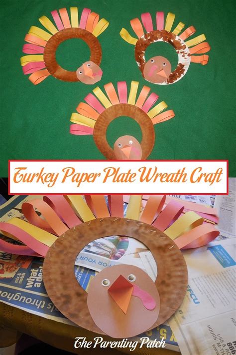 Turkey Paper Plate Wreath Craft Parenting Patch