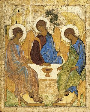 The trinity is an icon created by russian painter andrei rublev in the 15th century. Icona de la Trinitat - Viquipèdia, l'enciclopèdia lliure